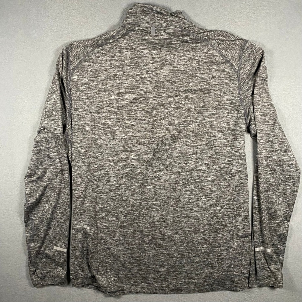 Nike Running Mens XL Dri-FIT Quarter Zip‎ Pullover Grey Space Dye 904946-021 - Picture 3 of 8